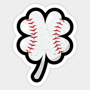 Baseball Shamrock Sticker